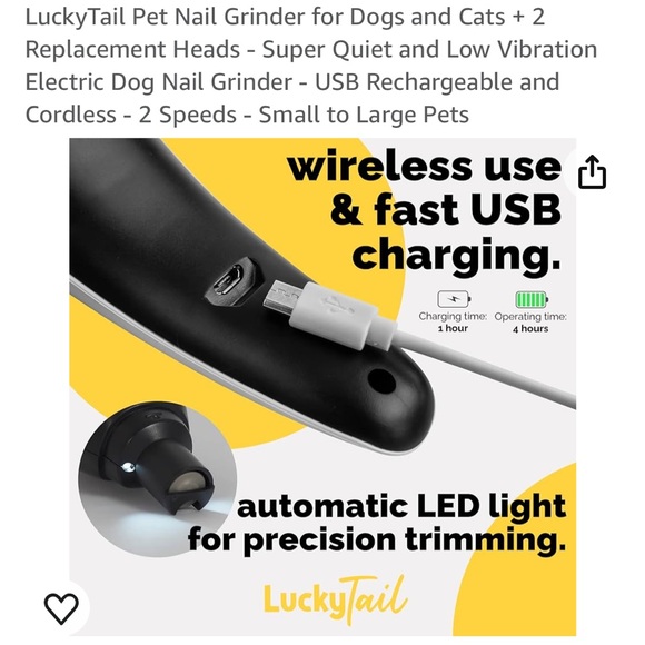 Nail grinder for dogs/cats used once like new - Picture 3 of 6